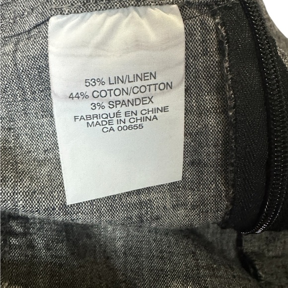 Smart Set Linen/cotton/spandex ruffle bottom grey  lightweight skirt. Sz 13 - Picture 5 of 8